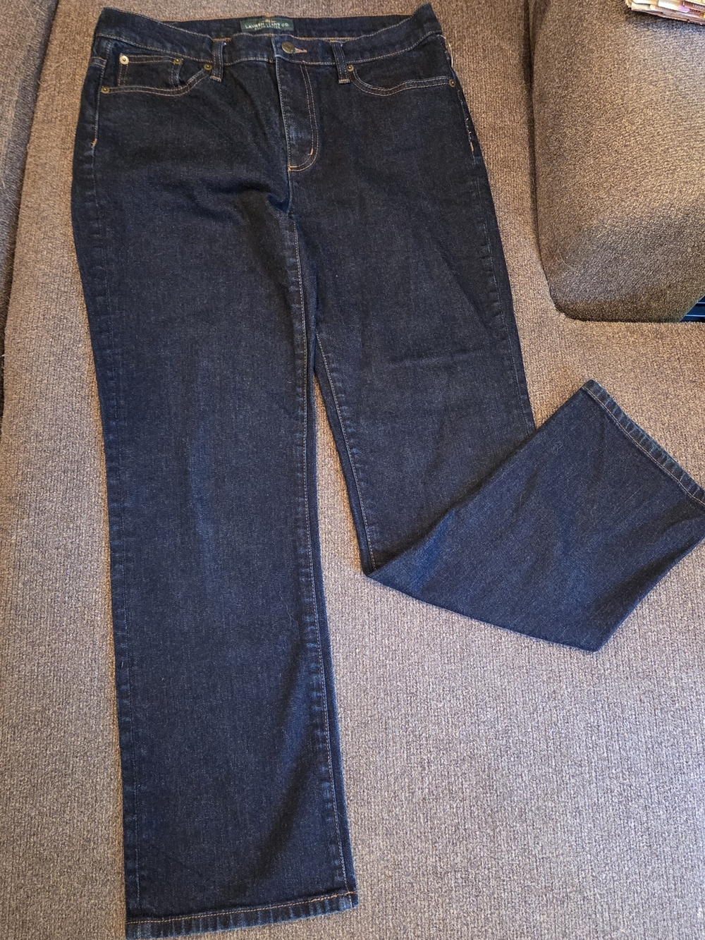 Ralph Lauren Womens Dark Navy Straight-Leg Jeans